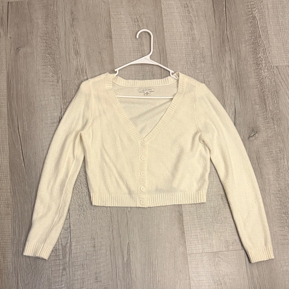Cream Button-Up Cardigan